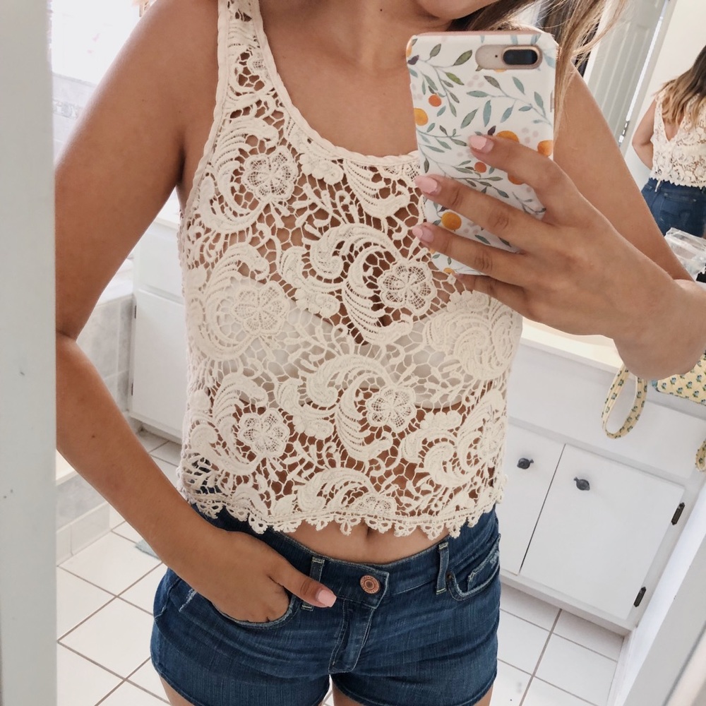 Lace crop top